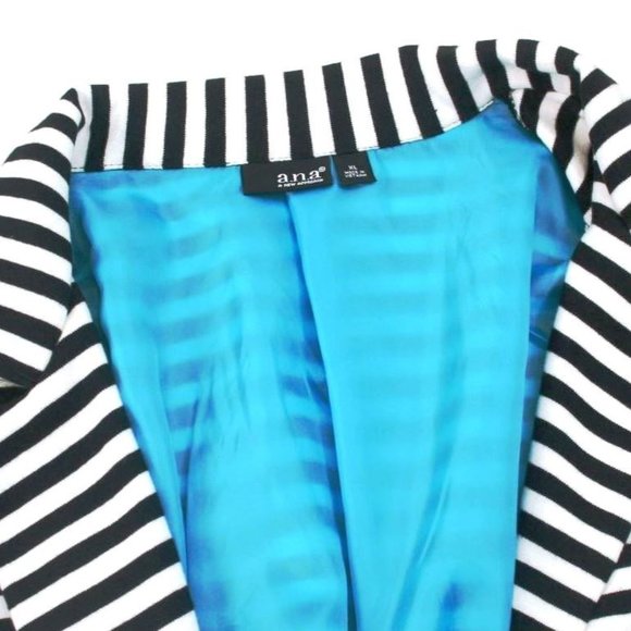 ANA- Smart Casual Jacket - Striped Black & White Blazer - Picture 8 of 12